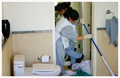 Professional bathroom house cleaning